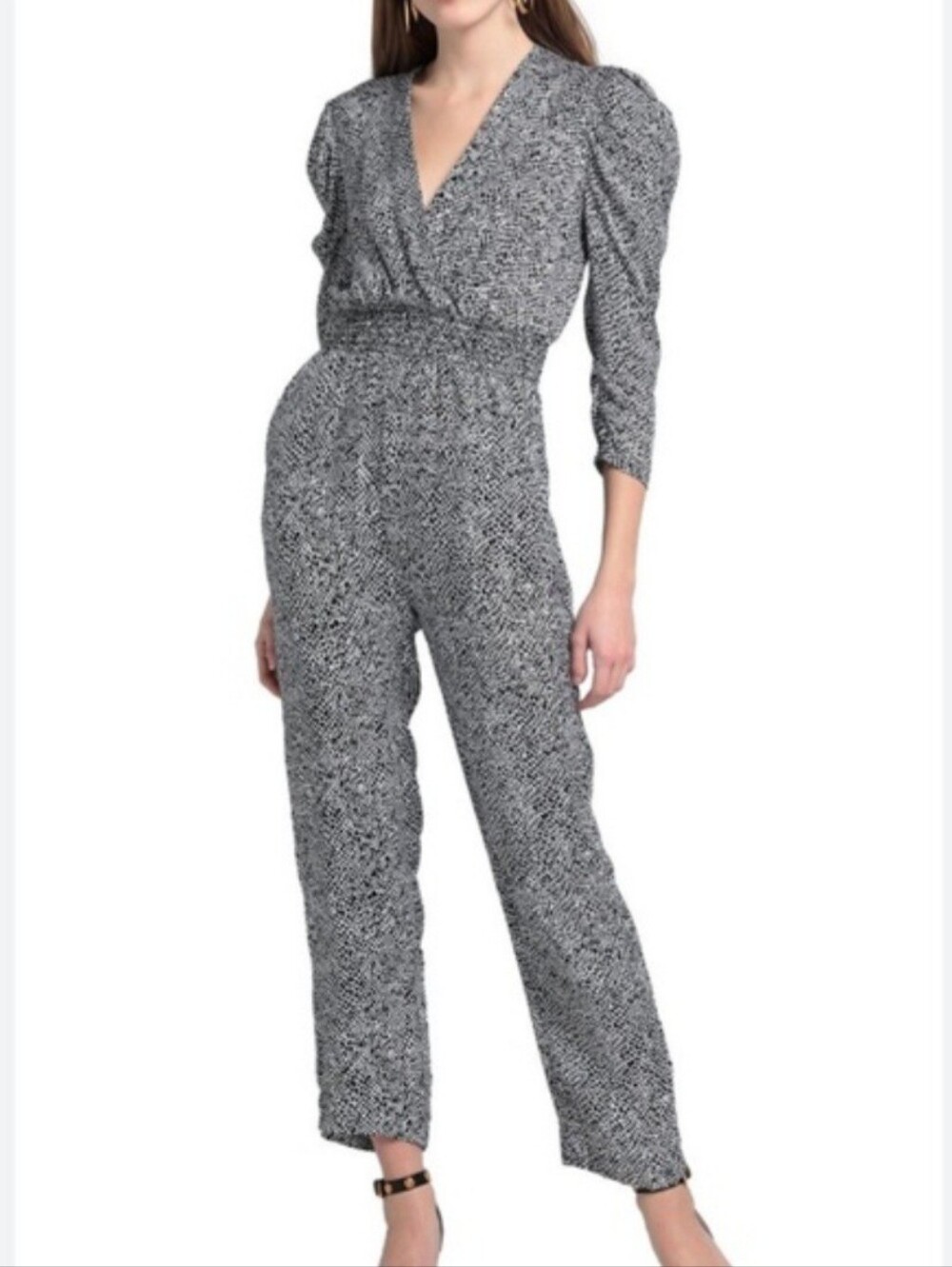 Maje Size 6 Animal Print Pomela Jumpsuit